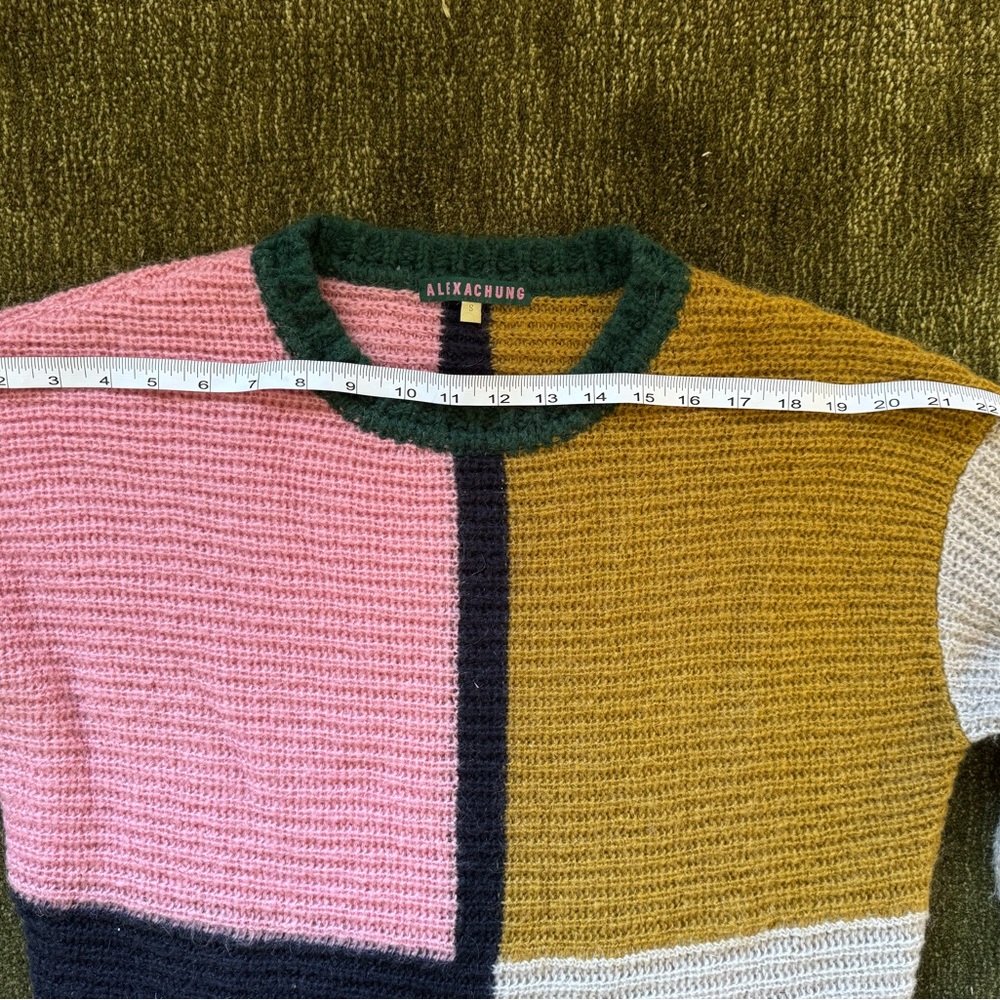 Alexachung Multicolor Patchwork Crew Neck Sweater - image 4